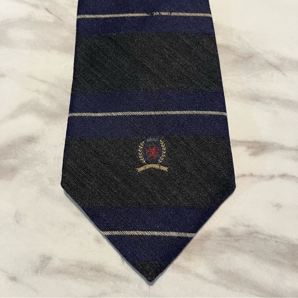 Tommy Hilfiger Wool & Silk Tie w Crest - Picture 4 of 5